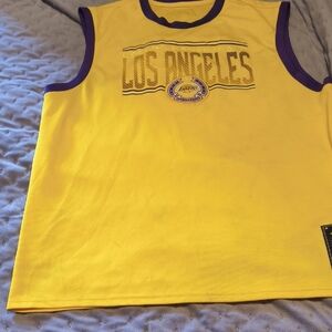 Los Angeles Yellow & Purple Sleeveless Kids Shirt